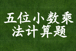 五位小数乘法计算题