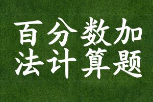 百分数加法计算题